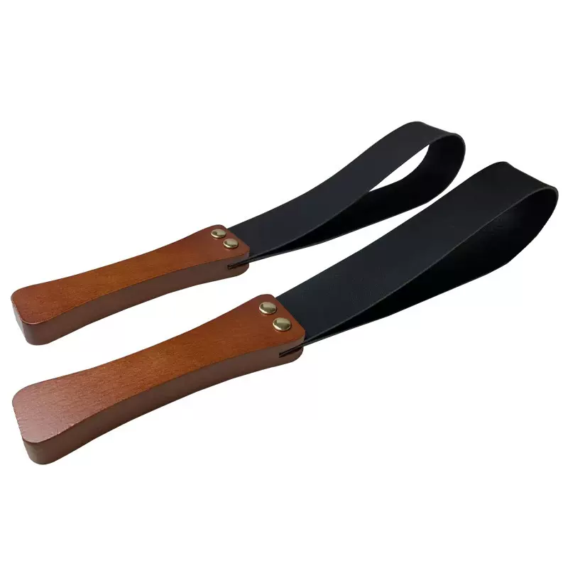 新款木柄手把皮革双层拍子sm成人情趣用品夫妻调教性玩具打PP马鞭