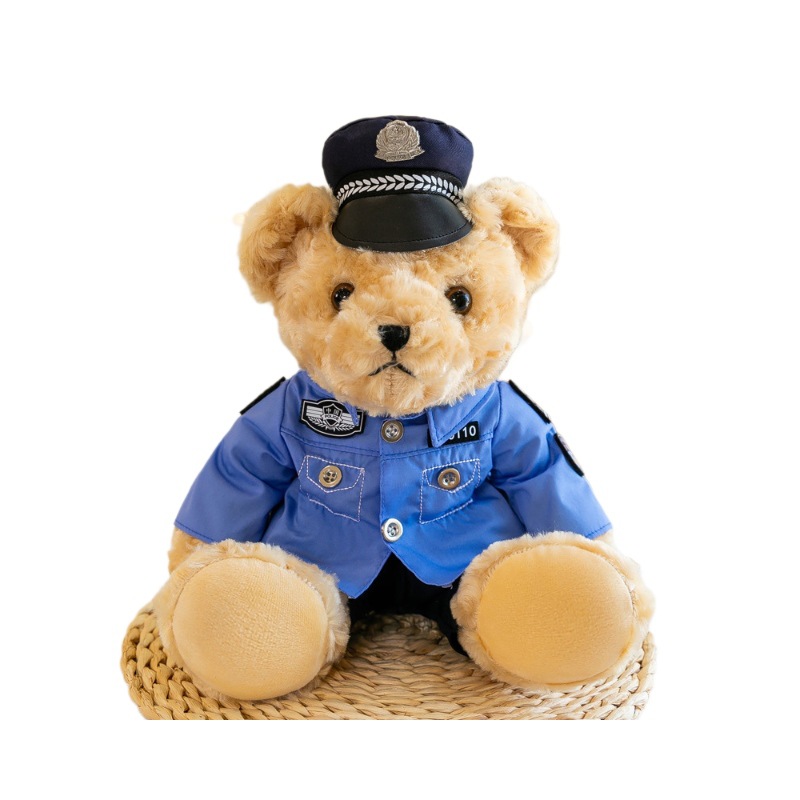 Muñecas de oso de policía de tráfico de oso de muñecas uniformes de bomberos regalos para niños Teddy Bear juguetes de peluche