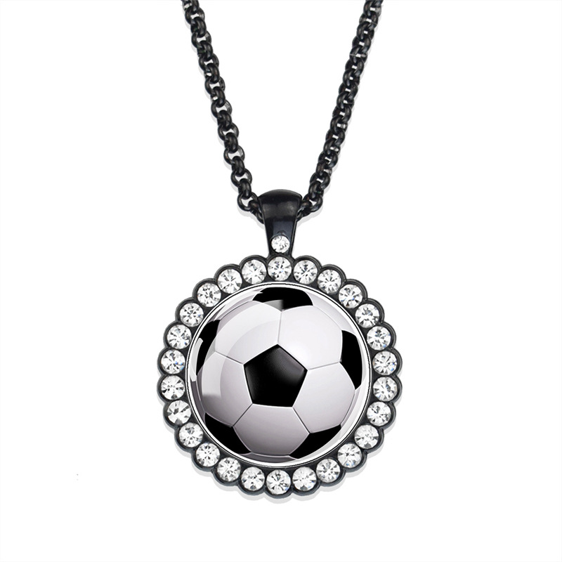 Football retro basketball necklace