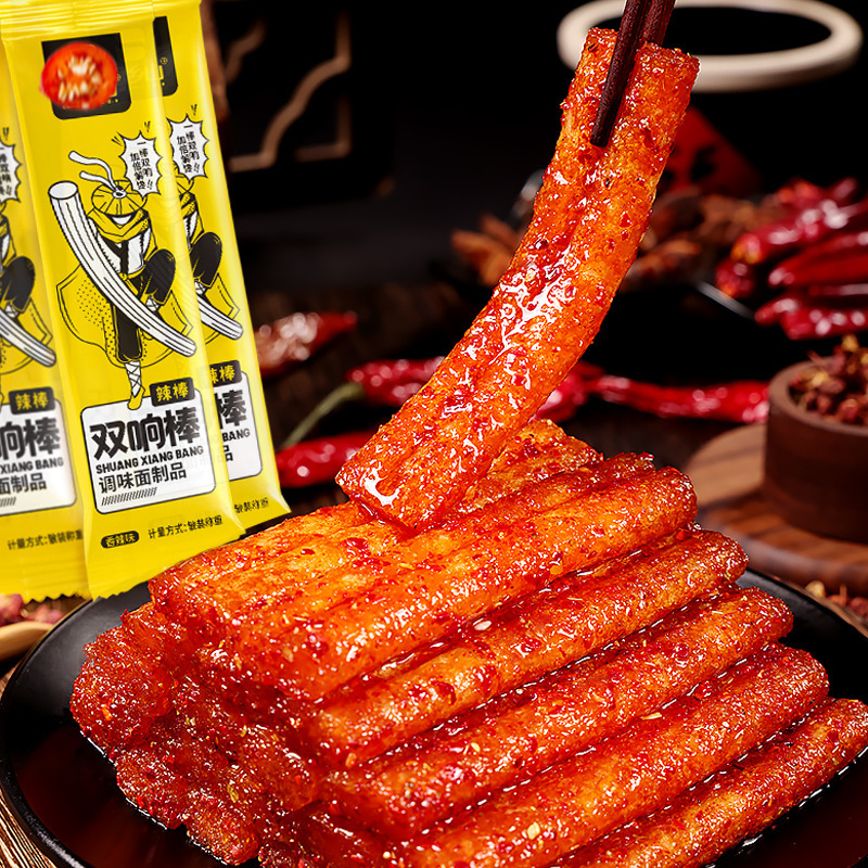 Net red food twins small spicy stick big gluten spicy childhood nostalgic campus snacks greedy snacks wholesale Net red food twins small spicy stick big gluten spicy childhood nostalgic campus snacks greedy snacks wholesale