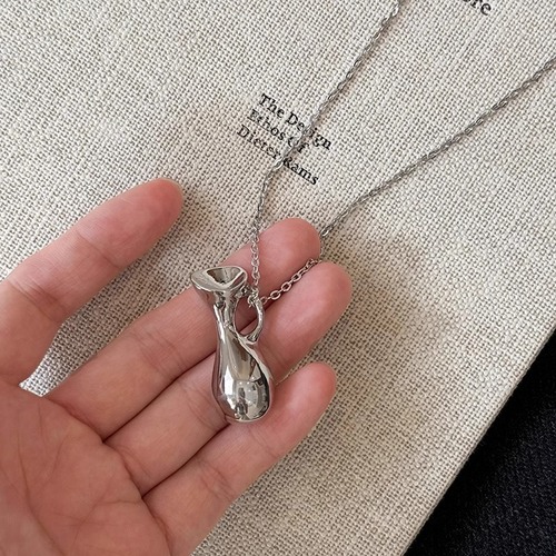 Metal-woven bag-long chain women's Korean niche ins personalized fashionable versatile necklace sweater chain