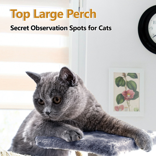 Pet cat climbing frame, cat bed, cat tree integrated scratching post, large cat tower, cat scratching board toy, jumping platform, cat villa, cat supplies