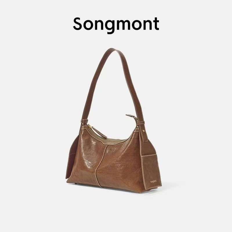Songmont 山下裕松 吊り耳シリーズ デニム バッグ ホーボーバッグ ポータブル ショルダー クロスボディ 大容量 レディースバッグ|undefined