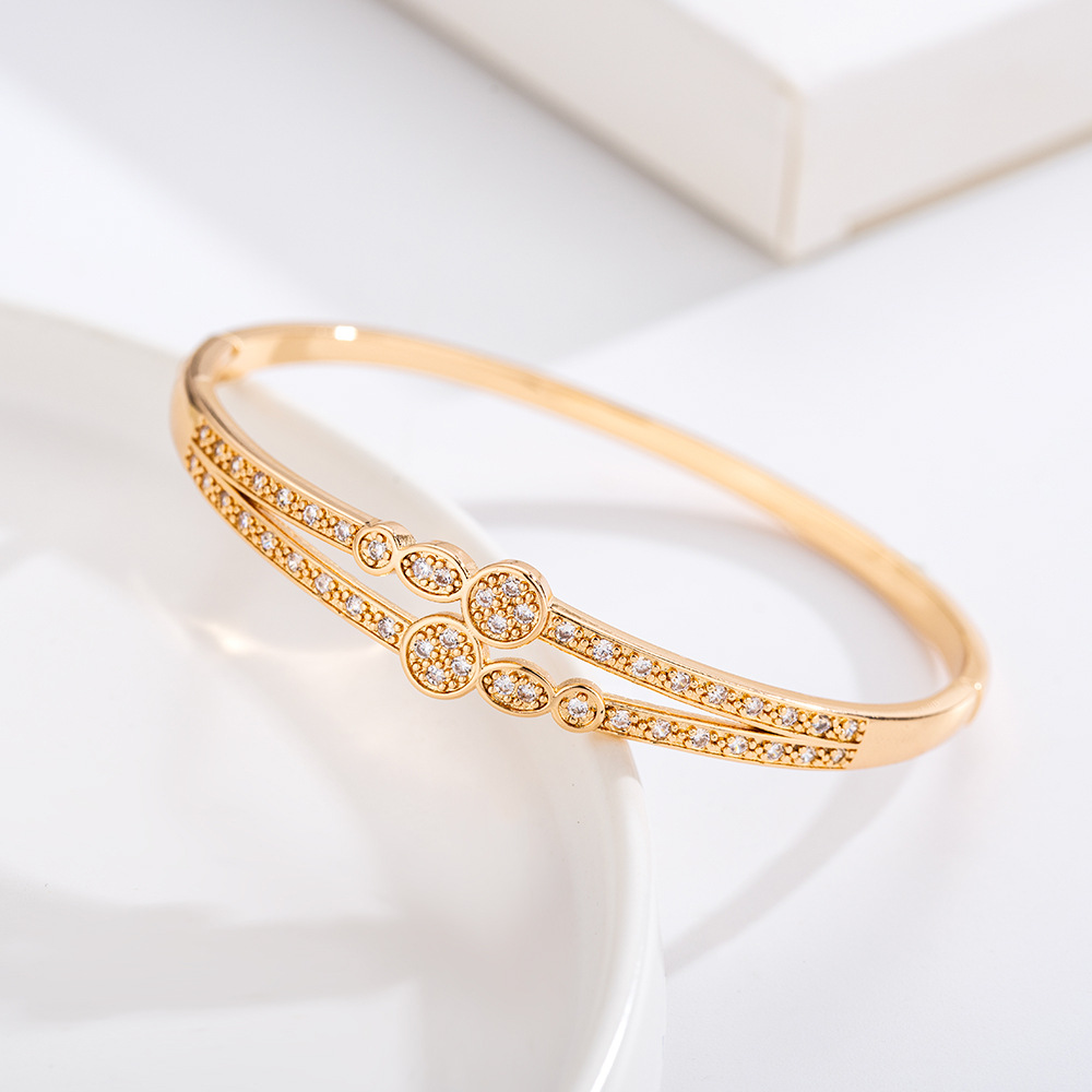 Doble irregular pulsera agujerada estilo femenino personalidad única inswind brazalete de pulsera al por mayor