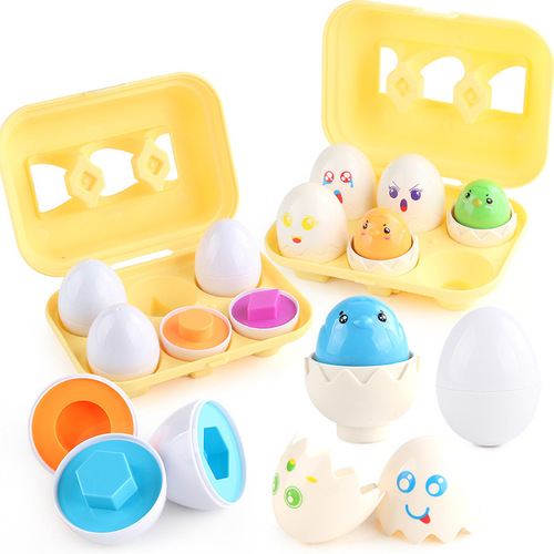 Cross-border new product children's early education smart egg matching gashapon cognitive transportation shape simulation egg toy