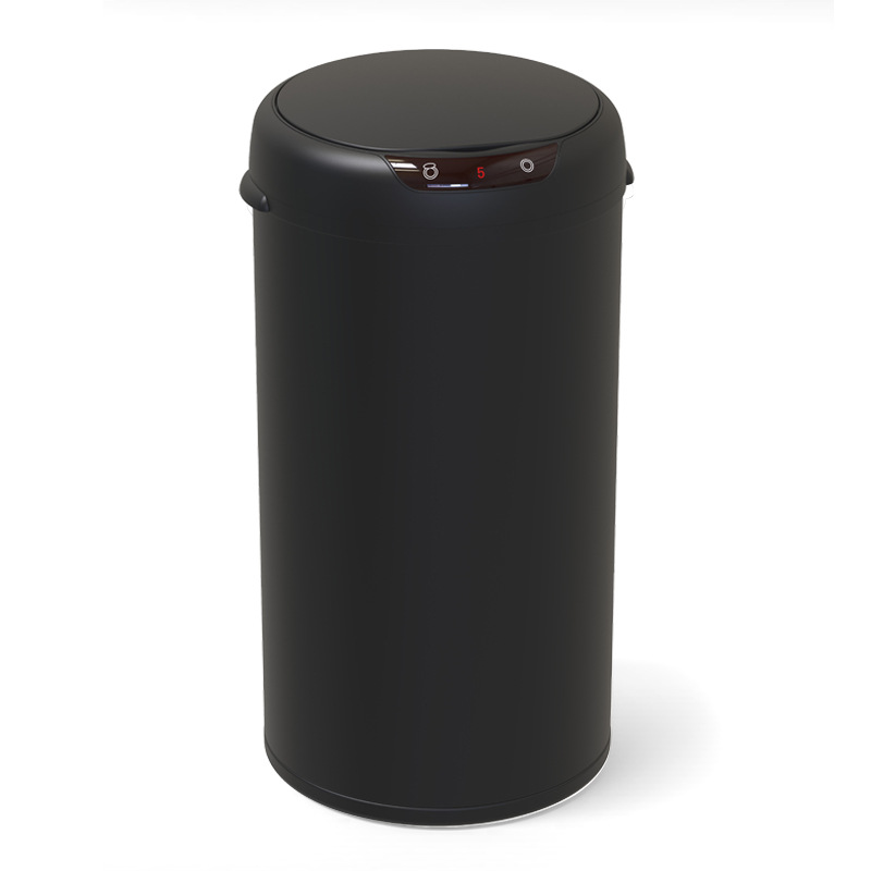 Basura circular inteligente de acero inoxidable 30L / 42L / 50L de alta capacidad automática de inducción de basura metálica