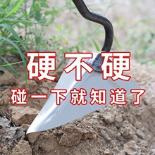 农用锰钢三角开沟锄头多功能起垄挖地施肥松土搂沟尖锄头厂家直销