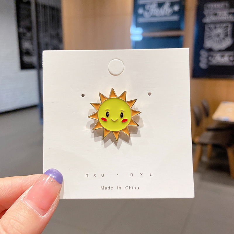 Mercado nocturno puesto de dibujos animados broche punto escénico metal conmemorativo insignia transfronteriza acrílico pin regalo de negocios pequeña joyería