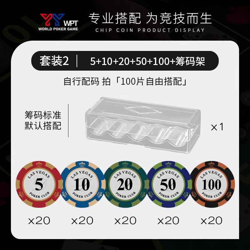 Набор чипов для покера Texas Hold'em полный комплект глина заплатка тип мацгон комната для карточной игры корона стиль чип монета