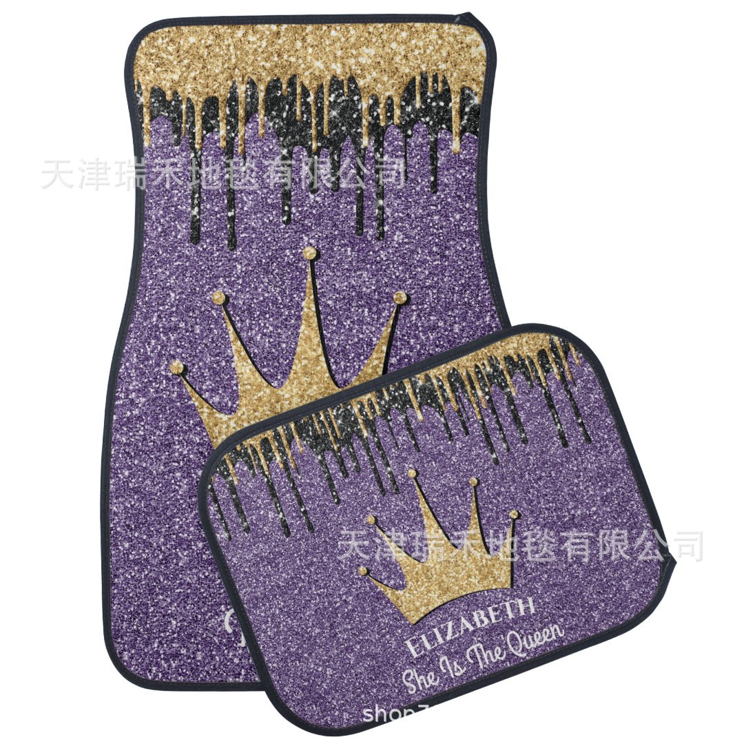 Factory Straight Hair TEMU Non-slip Dirty Resistant Car Mat Carpet suit Nordic Light Luxury Car Dirty Resistant Floor Mat Wholesale