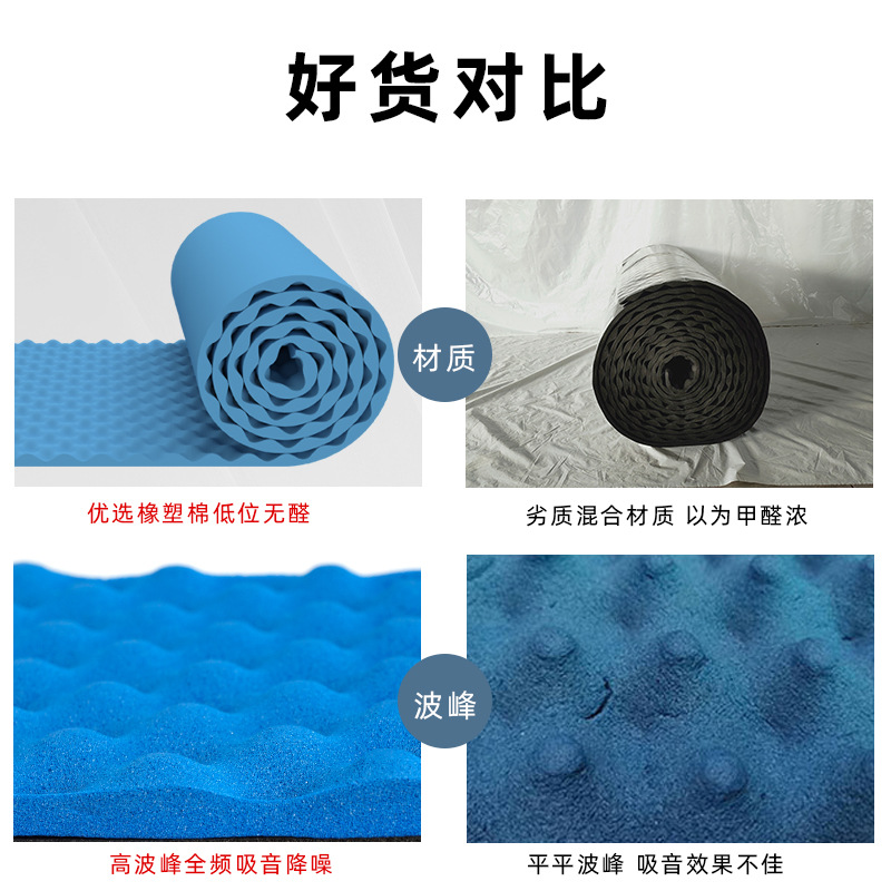 3 Square Meters Minimum Order, Soundproof Cotton Self-Adhesive Wall Soundproofing Panels, Manufacturer Wholesale, Bedroom Wall Stickers, Rubber Plastic Sound-Absorbing Cotton for Home Use