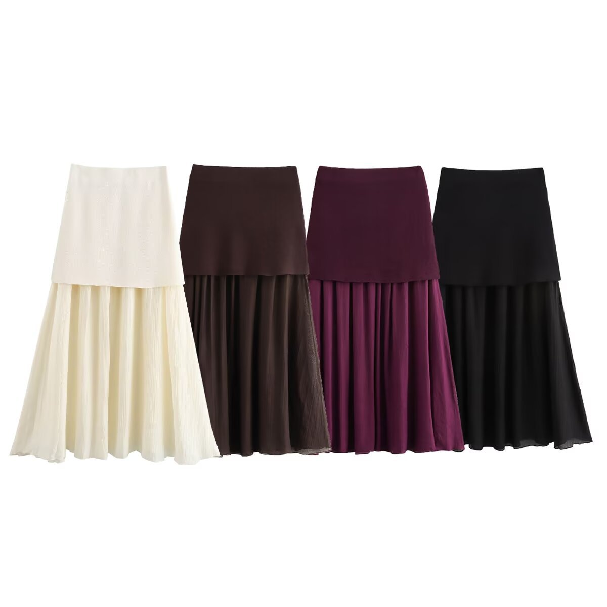 318g Weight Maxi Long Dress Dress Length Type Skirt Dresses Type Polyester Fabric Type High Waist Waist Line Autumn Casual Solid Color Polyester Maxi Long Dress Skirts