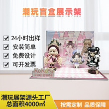 厂家盲盒雪弗板展示架定制潮玩美陈桌面端架pvc陈列架安迪板