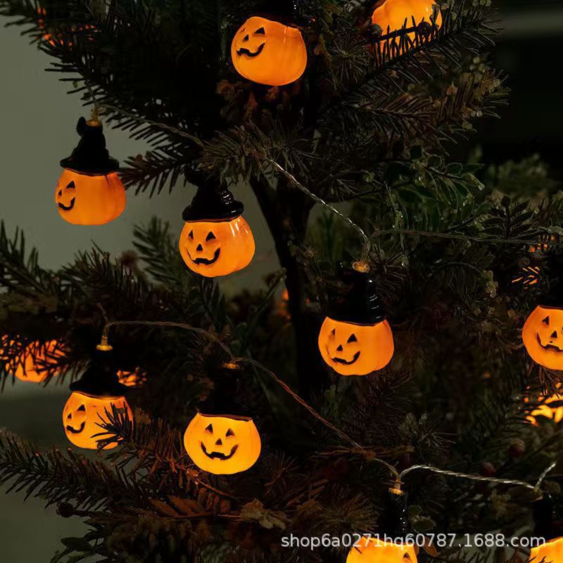 led万圣节南瓜灯骷髅酒吧夜店装饰品造型商场活动场景布置道具