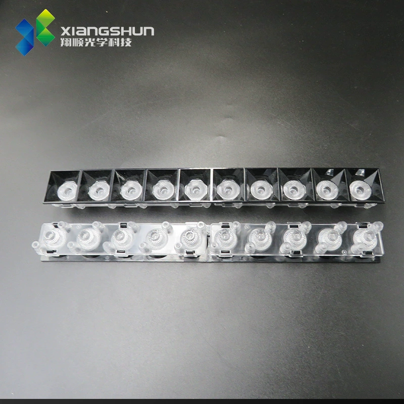 10-головая Магнитная линейная световая линза, круглая/квадратная Встроенная Коммерческая осветительная решетка, световая линза