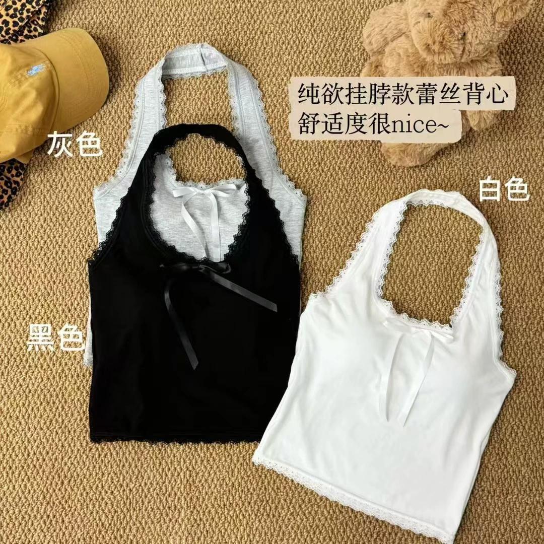 BM ветер белый круженый воротник с бантом нижний камзол жилет женский бм новый горячий стиль тонкая топ