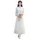 Good Quality Chinese Style National Style Embroidered Top A- Line Skirt Two-Piece Set Fairy Style Thin Skirt suit
