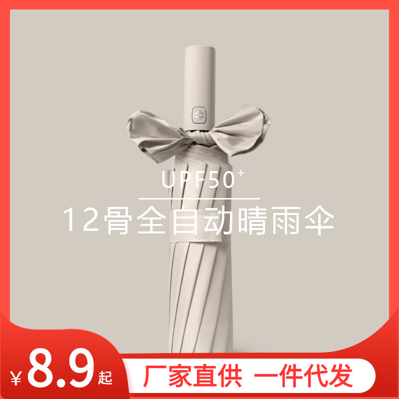 Paraguas automático plegable de 12 huesos explosivo para hombre, doble femenino grande, soleado y lluvioso, sombrilla de doble uso, protección solar, protección solar, sombrilla