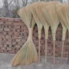天然植物苗手工扫把笤帚家庭扫地扫把金丝苗高粱苗加厚款竹竿把