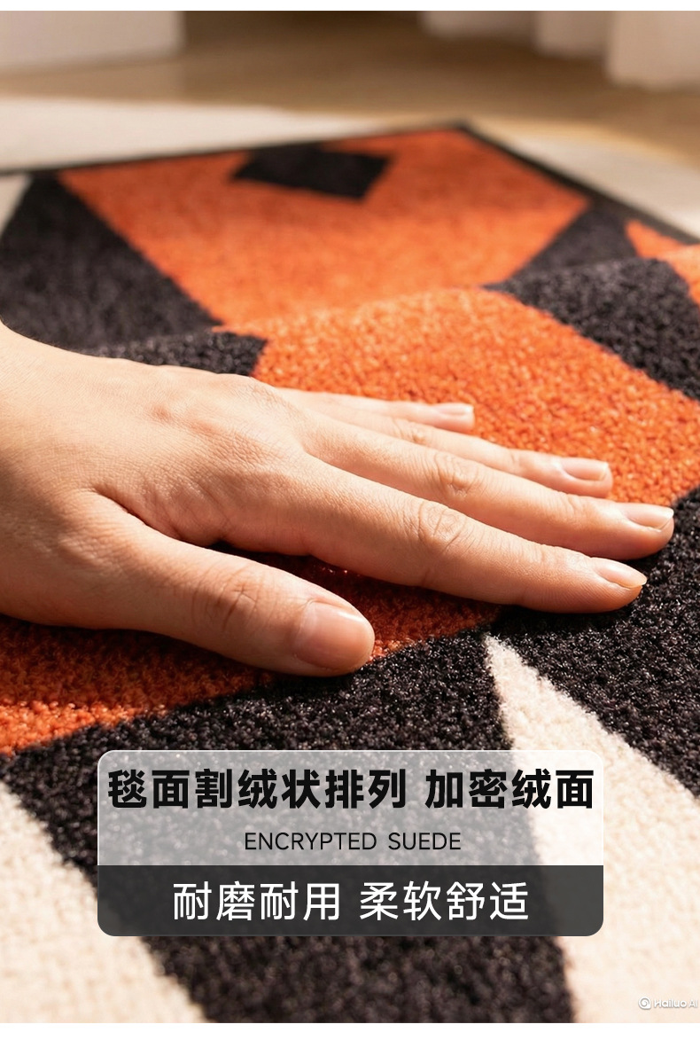 Cross-Border Entrance Door Mat, Red Outdoor Carpet, Housewarming Door Mat, Entrance Door Mat, Brushed Printed Non-Slip Mat