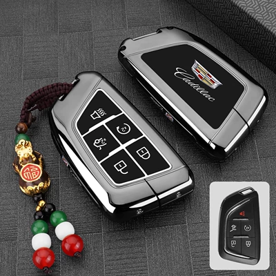 Static Rod/Key Bag Ct5 Key Cover 24 - special-for-cadillac-ct5-gun-black-temperature-controlled-color-changing-pixiu-pendant