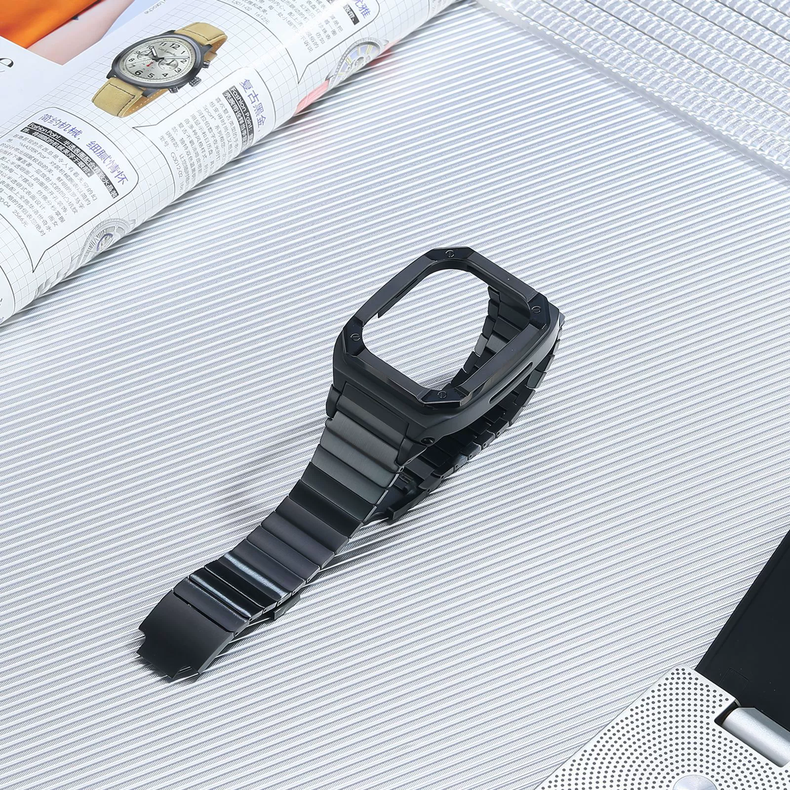 Apple Watch, модифицированный металлический корпус, 45 мм