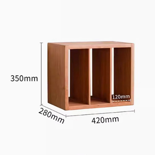 Made of solid wood, load-bearing, hot sale promotion] three-compartment model, cherry color