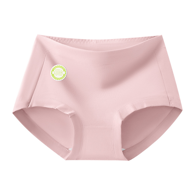 Xinjiang ropa interior de cadera transpirable suave de algodón de fibra larga 7A antibacteriano 100% algodón entrepierna calzoncillos de cintura media para mujer