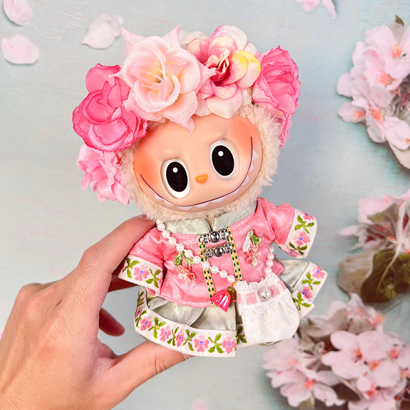 (Excluding Dolls) Suitable for First and Second Generation 17cm Labubu Dolls, Replacement Clothing, Exquisite Outfit Set, Doll Clothes