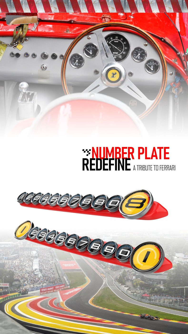 New Model Car Temporary Parking Number Plate, In-Car Mobile Phone Number Holder, High-End Alloy Parking Sign