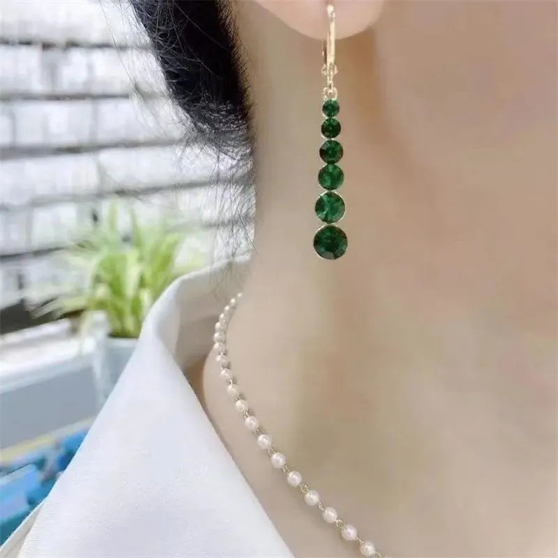 Sparkling Diamond Tassel Earrings Elegant Drop Earring Jewellery_voghion.com