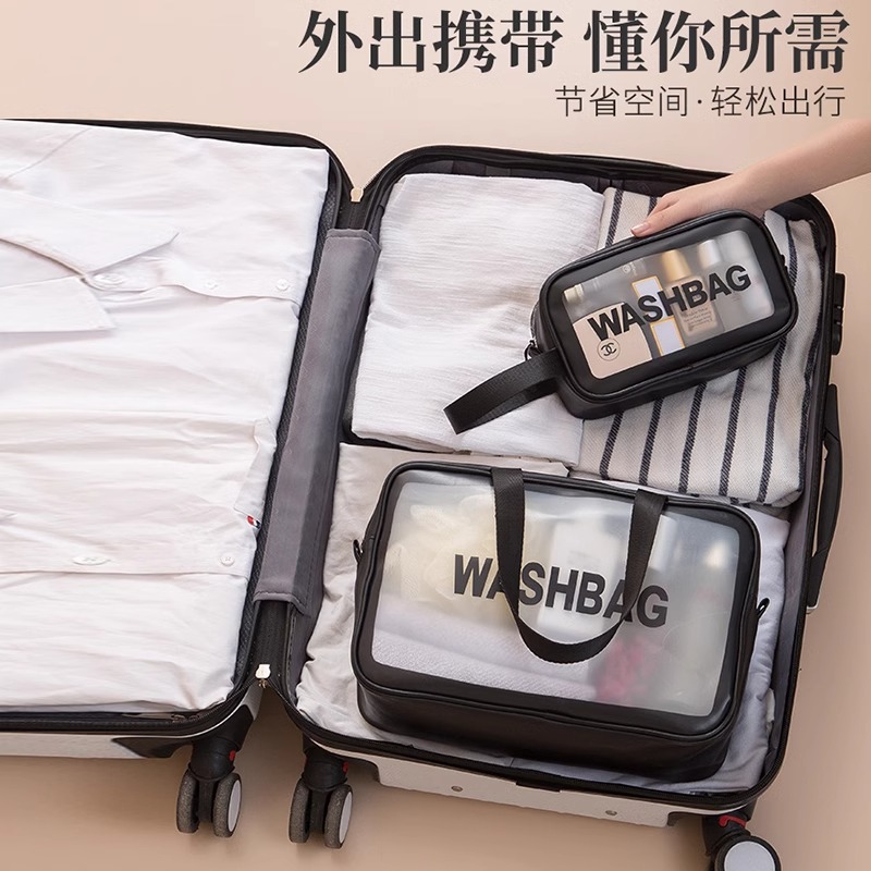 Bolsa cosmética de separación seca y húmeda, bolsa de lavado impermeable de gran capacidad, bolsa cosmética mate portátil de viaje, bolsa de almacenamiento al por mayor