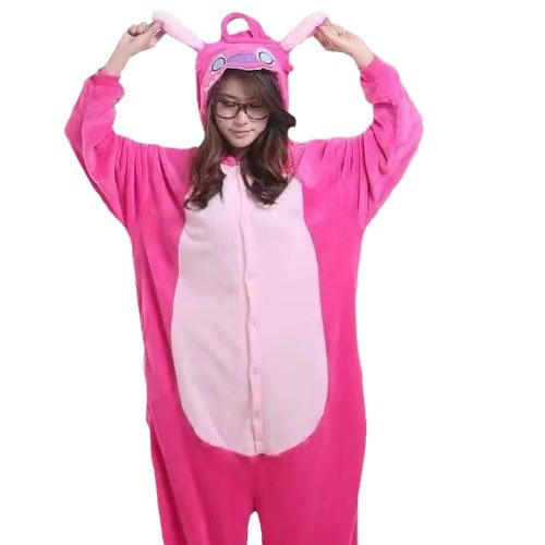 Otoño e Invierno de franela adulto animal dibujos animados de una pieza pijamas Lanshi manga larga hogar apoyo lote mixto