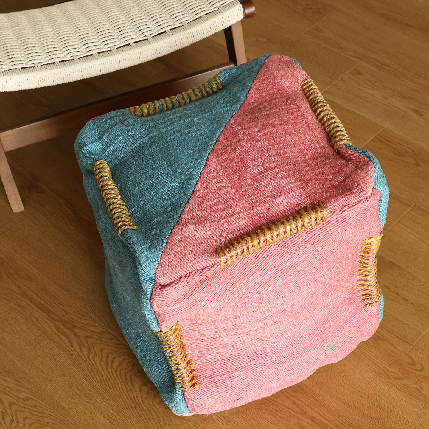 Cojín Futón de Yute Tejido para Silla de Oficina y Tatami