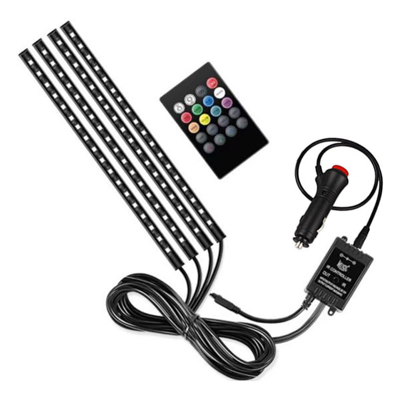 48 72LED un remolque cuatro mangueras de silicona luces de atmósfera de automóviles luces de atmósfera de pies interiores