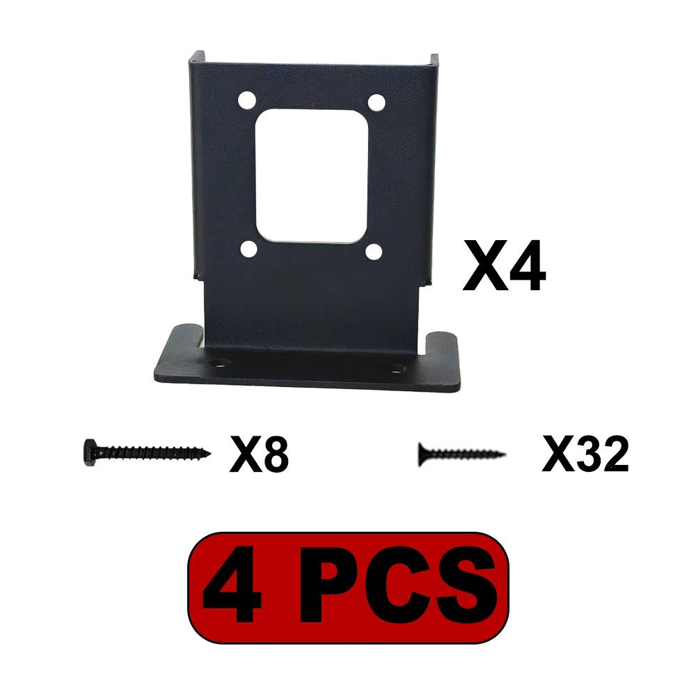 Kit de Anclajes de Soporte para Postes de Madera de Ángulo Recto 4 Piezas para Cenadores de Exterior image 7