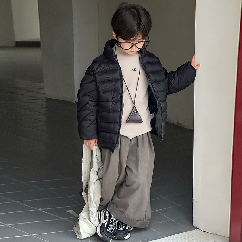 子供用ダウンジャケット、男の子と女の子向けの新しい秋冬のショートコットンコート、軽くて薄いベビーかわいいアウターウェア、スリムフィットの小さな綿ジャケット|undefined