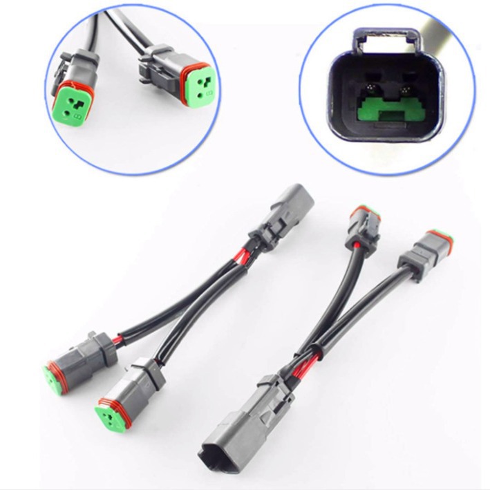 Y形双输出DT DTP连接器接LED Pod 灯LED灯条LED工作灯雾灯等