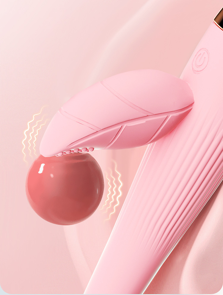 Fairy Heating G-Spot Wand Vibrator, Dual Vibration, Silicone, Pink, Button Control — detail image 13