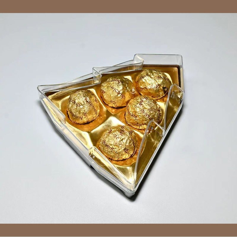 5 árbol de Navidad caja de plástico chocolate Jinsha bola dulces caja de regalo de boda caja de plástico transparente