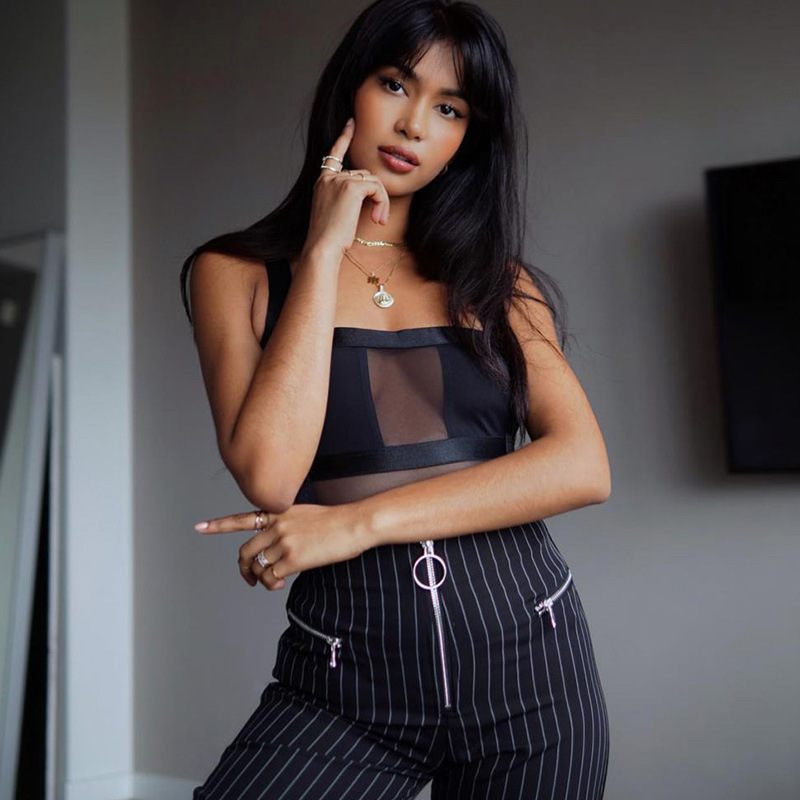 [backless slim female bodysuit комбинезон]