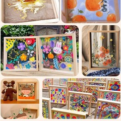 Acrylic Embossed Glass Photo Frame, 3D Double-Sided Transparent Design for Plant Specimens, DIY Mother's Day Handmade Solid Wood Picture Frame