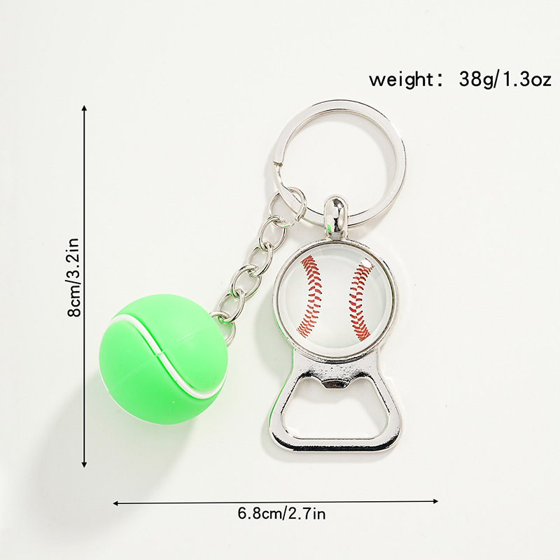 45g Weight Bag Pendant, Keychain Classification Sports Ball Basketball Football Metal Unisex Bag Pendant Keychain