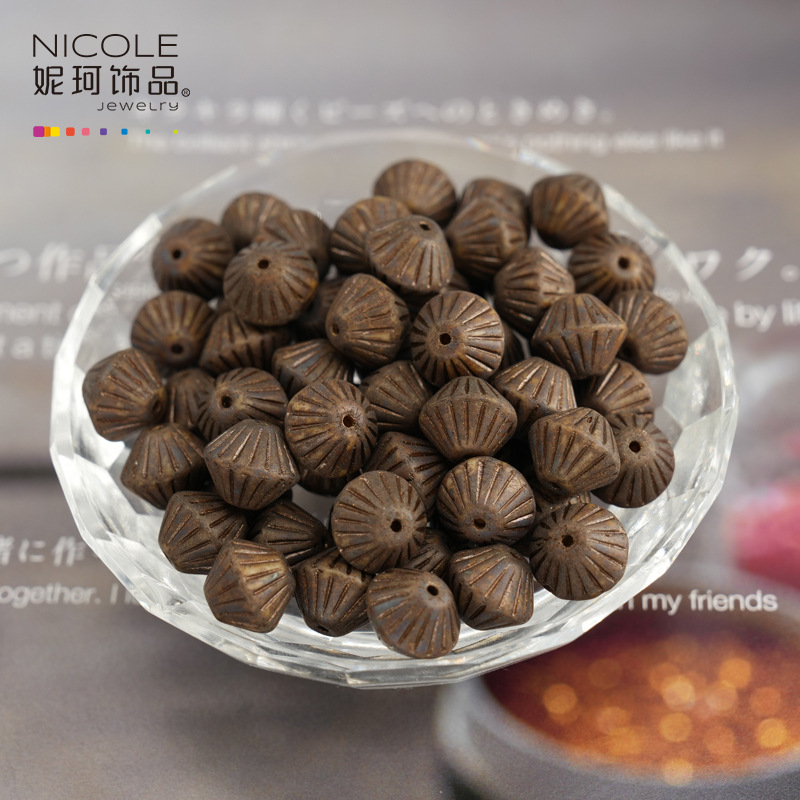 Importado checo Baosha cuentas de linterna de vidrio con cuentas hechas a mano Pulsera de 11mm accesorios de material de bricolaje alrededor de 100 piezas