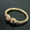 Golden shiny trend bracelet, diamond encrusted