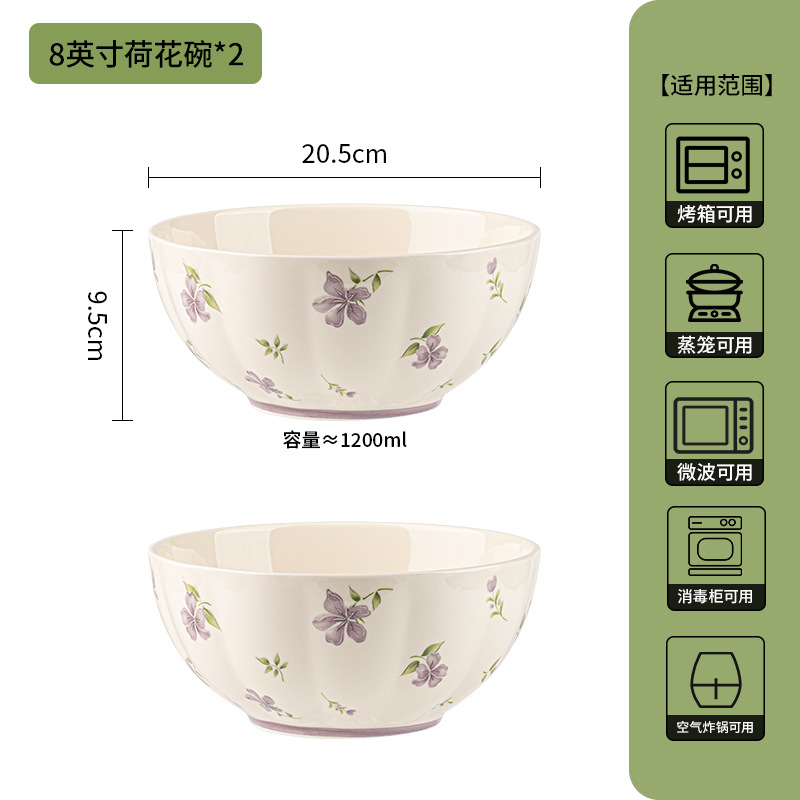 estilo japonés de alto valor bajo esmalte de cerámica de color platos set de tazón de arroz casero tazón de fideos tazón de sopa nueva casa cubiertos image 18