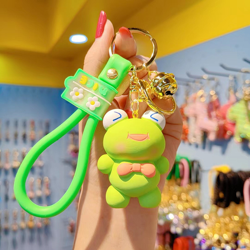 Llavero de oso de resina con colgante de muñeca de dibujos animados, cadena para teléfono móvil para mujer, llavero, colgante decorativo para bolso.