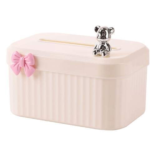 Plastic tissue box for home living room coffee table desk storage box creative napkin tissue paper holder cream style tissue paper box