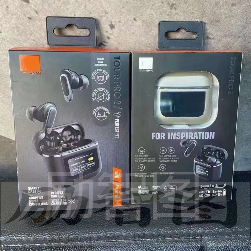 New cross-border model TONR PRO2 digital display touch screen Bluetooth earphones ANC sports noise reduction V8 ultra-long standby earphones New cross-border model TONR PRO2 digital display touch screen Bluetooth earphones ANC sports noise reduction V8 ultra-long standby earphones