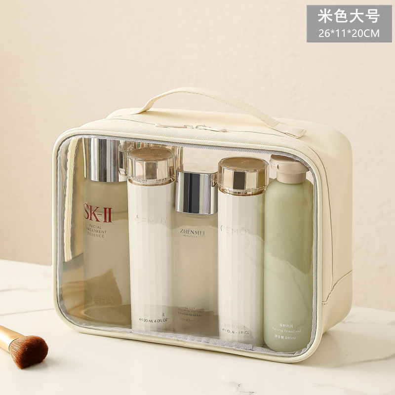 新型pvc透明化粧バッグ女性携帯大容量洗面入浴フィットネス水泳旅行化粧バッグ|undefined